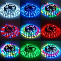 Plastic Cover 12V WS2815 RGB5050 Black SMD LED Strip 30 LED/Meter Flexible 5M/Roll IP67 - 5