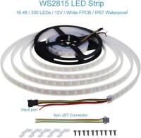 Plastic Cover 12V WS2815 RGB5050 White SMD LED Strip 60 LED/Meter Flexible 5M/Roll IP67 - 2