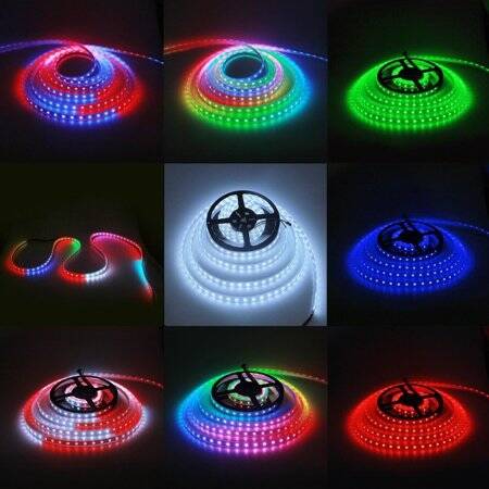 Plastic Cover 12V WS2815 RGB5050 White SMD LED Strip 60 LED/Meter Flexible 5M/Roll IP67 - 5