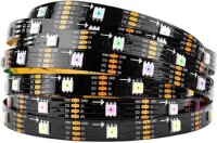 Plastic Cover 5V SK9822 APA102C RGB5050 Black SMD LED Strip 30 LED/Meter Flexible 5M/Roll IP67 - 1