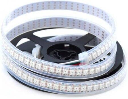 Plastic Cover 5V WS2812B RGB5050 White Flexible 1M SMD LED Strip 100 LED/Meter IP67 - 2