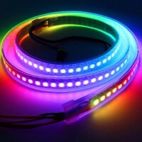 Plastic Cover 5V WS2812B RGB5050 White Flexible 1M SMD LED Strip 100 LED/Meter IP67 - 3