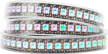 Plastic Cover 5V WS2813B RGB5050 Black Flexible 1M SMD LED Strip 144 LED/Meter IP67 - 1