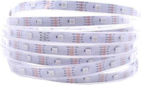 Plastic Cover 5V WS2813B RGB5050 White SMD LED Strip 30 LED/Meter Flexible 5M/Roll IP67 - 1