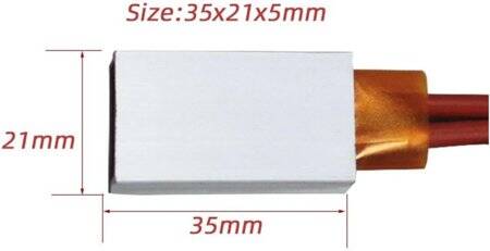 PTC Heaters Plate 12V 200 Degrees 60x21x5mm - 4