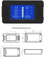 PZEM-015 Digital Battery Tester Ammeter Voltmeter Energy Meter Power Capacity Impedance Residual Electricity Tester Shunt Equipped With 100A Shut - 3