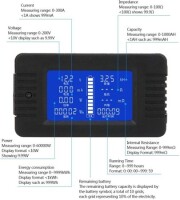 PZEM-015 Digital Battery Tester Ammeter Voltmeter Energy Meter Power Capacity Impedance Residual Electricity Tester Shunt Equipped With 100A Shut - 5