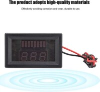 Red 12-60V Dual Display Automatic Identification Waterproof Voltage Meter - 3