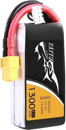 RED 1300MAH 2S 7.4V 25C High Power High Quality Model Airplane LIPO Battery XT60 Female - 1