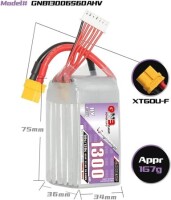 RED 1300MAH 6S 22.2V 25C High Power High Quality Model Airplane LIPO Battery JST Female - 5