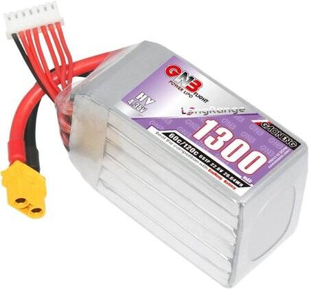 RED 1300MAH 6S 22.2V 25C High Power High Quality Model Airplane LIPO Battery T Female - 1