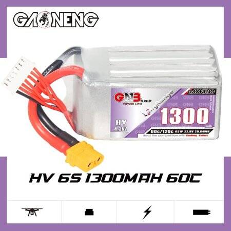 RED 1300MAH 6S 22.2V 25C High Power High Quality Model Airplane LIPO Battery T Female - 4