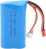 RED 1500MAH 2S 7.4V 35C High Power High Quality Model Airplane LIPO Battery JST Female - 1