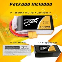 RED 1500MAH 3S 11.1V 25C High Power High Quality Model Airplane LIPO Battery JST Female - 2