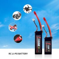 RED 1500MAH 3S 11.1V 25C Model Airplane LIPO Battery T Female - 2