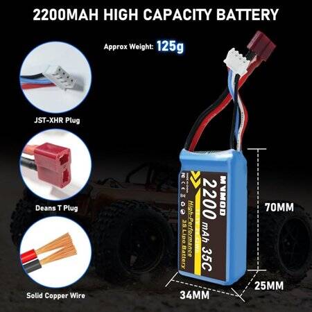 RED 1500MAH 3S 11.1V 35C Model Airplane LIPO Battery T Female - 3