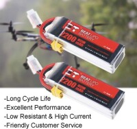 RED 2200MAH 3S 11.1V 25C High Power High Quality Model Airplane LIPO Battery XT60 Female - 4