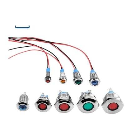 Red 220V AD22C-8 LED Metal Indicator Light - 1