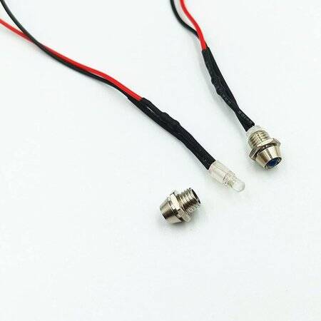 Red 24V AD22C-12 LED Metal Indicator Light - 2