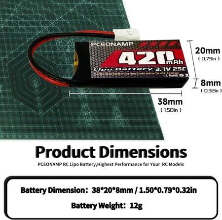 RED 2600MAH 3S 11.1V 25C Model Airplane LIPO Battery T Female - 3