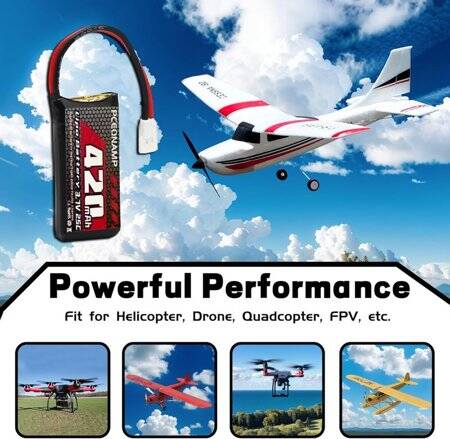 RED 2600MAH 3S 11.1V 25C Model Airplane LIPO Battery T Female - 4