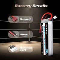 RED 2600MAH 4S 14.8V 25C Model Airplane LIPO Battery T Female - 3