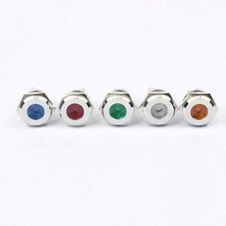 Red 3-9V 22mm LED Metal Indicator Light - 2