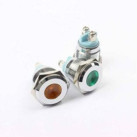 Red 3-9V 22mm LED Metal Indicator Light - 3