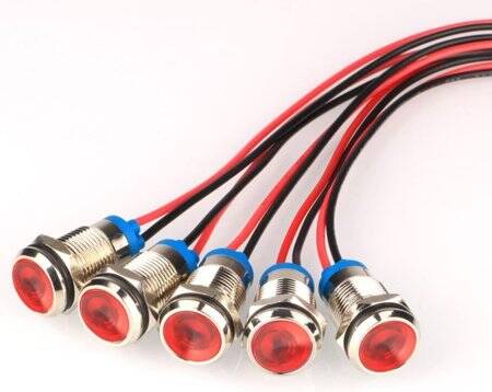 Red 3V AD22C-10 LED Metal Indicator Light - 1