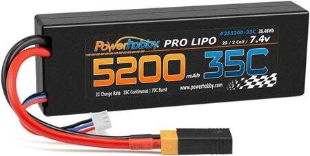 RED 5200MAH 2S 7.4V 35C High Power High Quality Model Airplane LIPO Battery T Female - 4