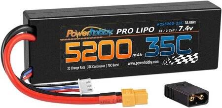 RED 5200MAH 2S 7.4V 35C High Power High Quality Model Airplane LIPO Battery T Female - 5