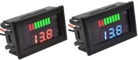 Red 72V Dual Display Automatic Identification Waterproof Voltage Meter - 5