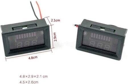 Red 84V Dual Display Automatic Identification Waterproof Voltage Meter - 4