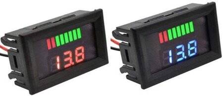 Red 84V Dual Display Automatic Identification Waterproof Voltage Meter - 5