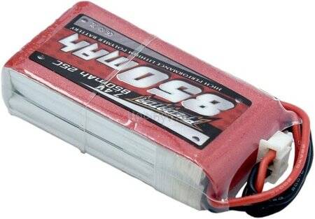 RED 850MAH 2S 7.4V 25C High Power High Quality Model Airplane LIPO Battery JST Female - 3