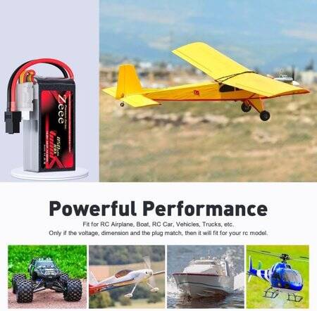 RED 850MAH 4S 14.8V 25C High Power High Quality Model Airplane LIPO Battery JST Female - 5