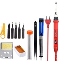 Red 908U 80W LCD Adjustable Temperature Soldering Irons 220V EU Plug - 1