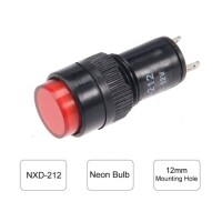 Red AC/DC12V NXD-213 Small LED Signal Indicator Light - 4