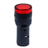 Red AC/DC24V 16mm AD16-16C LED Power Pilot Signal Light Lamp - 2