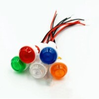 Red AC220V 10mm XD10-6 Small LED Signal Indicator Light With 20cm Cable - 1