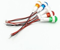 Red AC220V 10mm XD10-6 Small LED Signal Indicator Light With 20cm Cable - 4