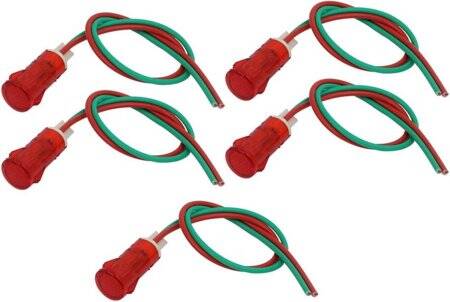 Red AC220V MDX-11A Butterfly Type Indicator Light - 1