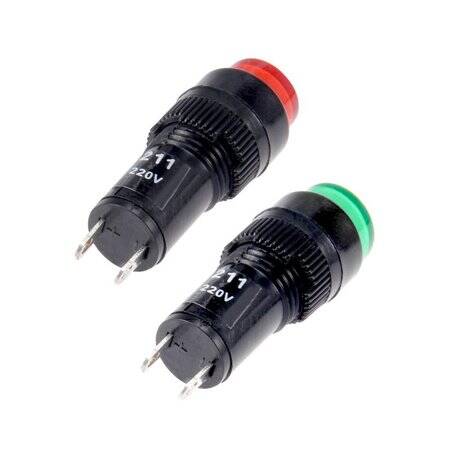 Red AC220V NXD-211 Small LED Signal Indicator Light - 3