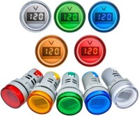 Red AC60-500V 22mm AD16-22DSV LED Voltmeter Indicator Light With Small Digital Tube - 2