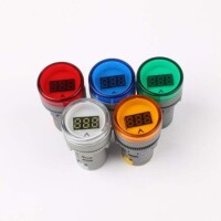 Red AC60-500V 22mm AD16-22DSV LED Voltmeter Indicator Light With Small Digital Tube - 3