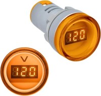 Red AC60-500V 22mm AD16-22DSV LED Voltmeter Indicator Light With Small Digital Tube - 4