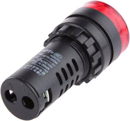 Red AC/DC36V 30mm AD16-30SM LED Signal Indicator Built-in Buzzer - 2