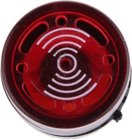 Red AC/DC36V 30mm AD16-30SM LED Signal Indicator Built-in Buzzer - 5