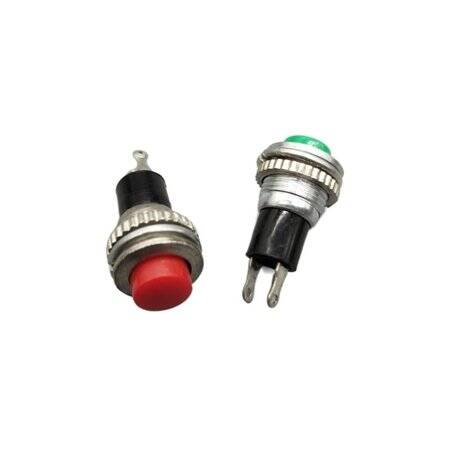 Red DS-316 10mm Lock-Free Momentary Self-Reset Small Push Button Switch - 2