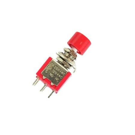 Red DS-612 6mm 3 Pin Mini Momentary Self-Reset Automatic Return Push Button Switch - 2